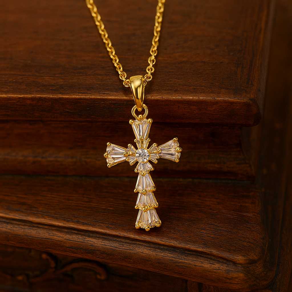 Mira Cross Pendant Necklace